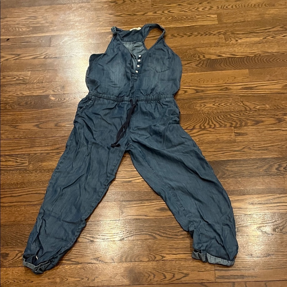 Love Stitch Navy Blue Sleeveless Jumpsuit Romper